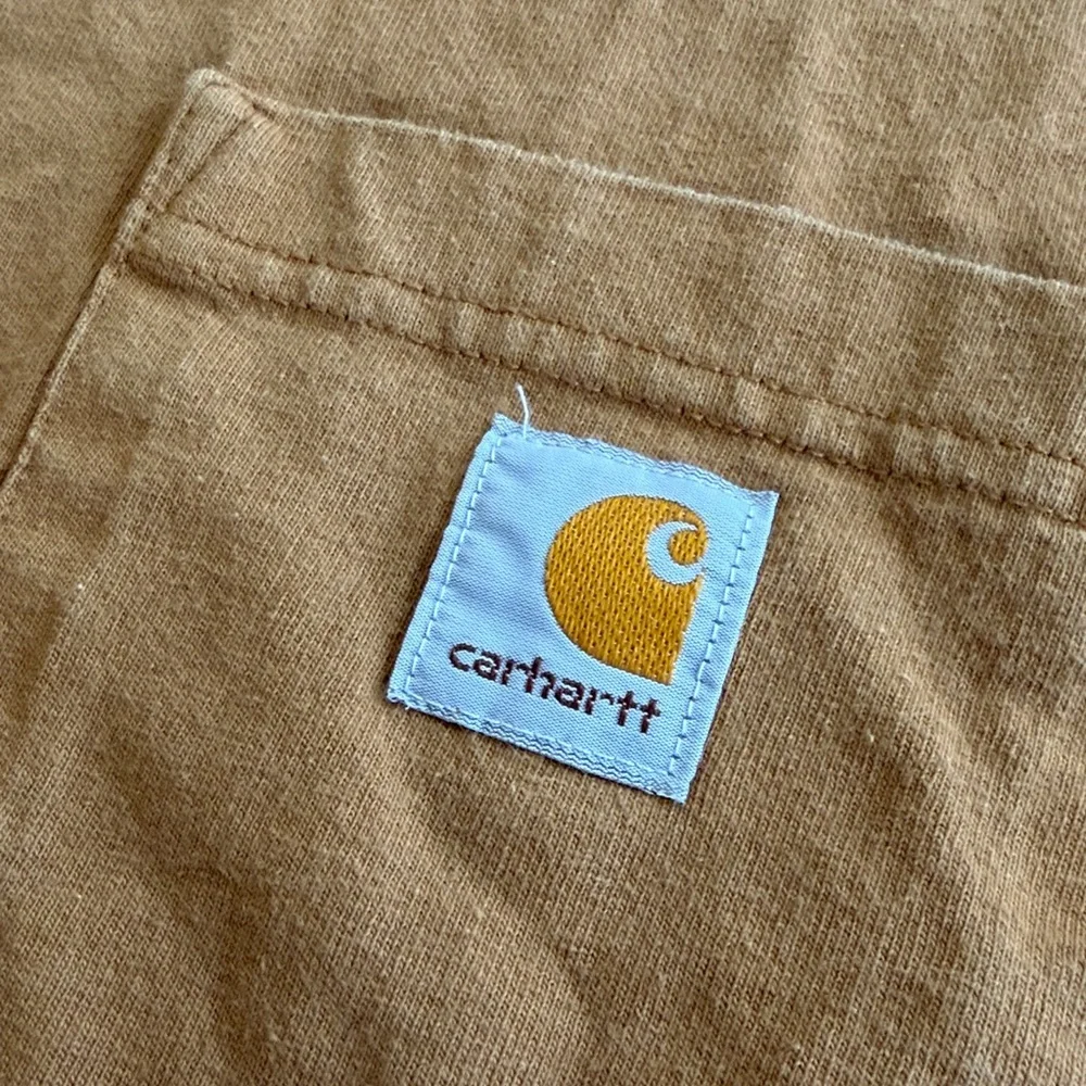 Carhartt medium and Timberland large Brown and Tan Pocket Tees - Picture 3 of 9